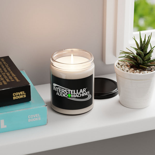 Interstellar Audio Machines Scented Soy Candle — 9oz Space-Themed Fragrance Jar