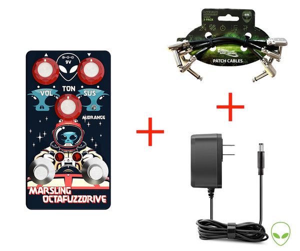 Marsling Tri Bundle (Pedal, Patch Cables & 9V Power Supply)