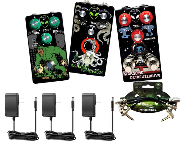 Ultimate Plug and Play Bundle - 3 Pedals, 3 Power Supplies, 3 Patch Cables