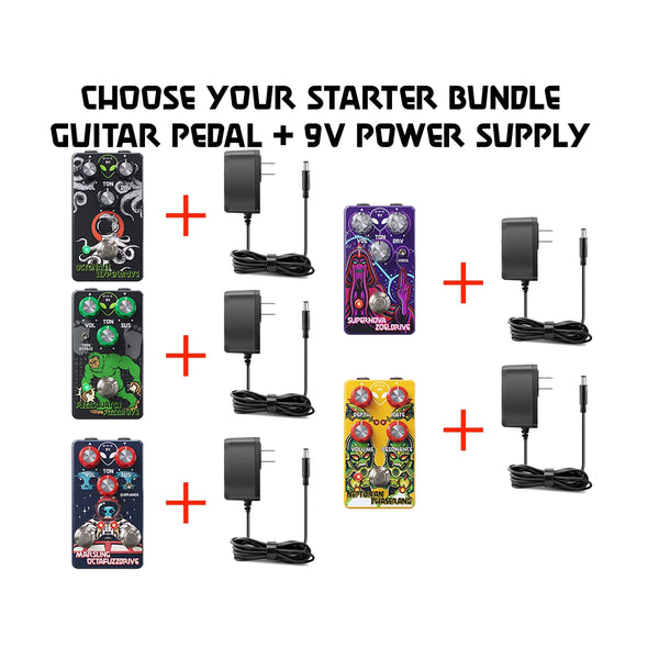Guitar Pedal and Power Supply Power Bundle (Choose Your Bundle)